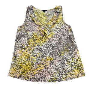 Gap Women's Multicolor Brown Pink Yellow Prints
Pattern Tank Sleeveless Top Sz M